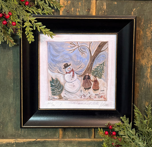 HH-102 Snowman Framed Print by Kolene Spicher