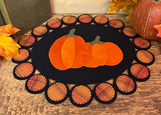 NG-236 Wool Pumpkins Penny Mat