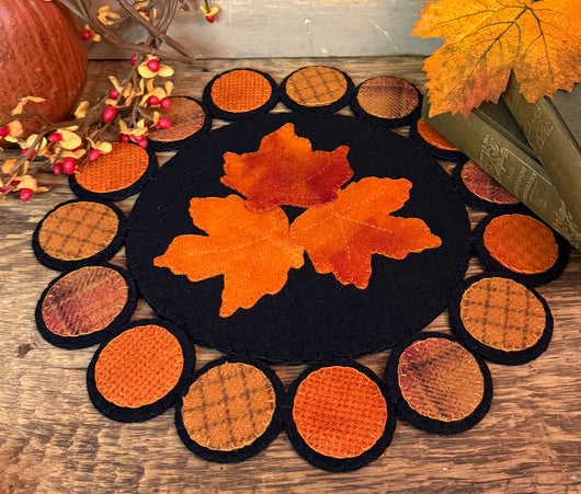 NG-233 Wool Leaves Penny Mat