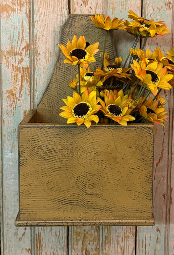 PEN-54M Grained Hanging Wall Box - Mustard over Black