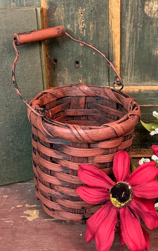 BG-B739 Small Red Swing Arm Basket