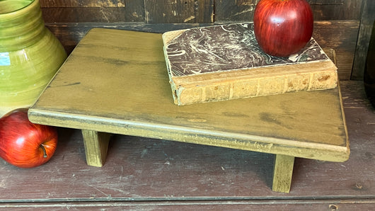 WD-52 Rectangle Wood Riser - Aged Mustard