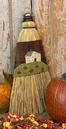 PB-706 Small Whisk Broom with Wool Fall Band
