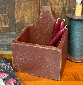 PEN-57R Small Box with Tab Back - Red over Mustard