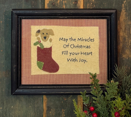 AT-19 May the Miracles of Christmas... Stitchery Sampler