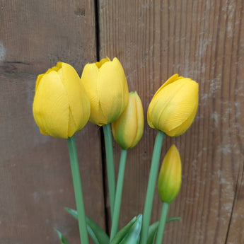 AT-5Y Real Touch Tulip Bunch - Yellow