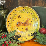GMS-1715 Shooner Redware 9¼" Plate - "Stag"
