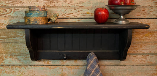 NV-1171 Mantel Shelf with Hooks