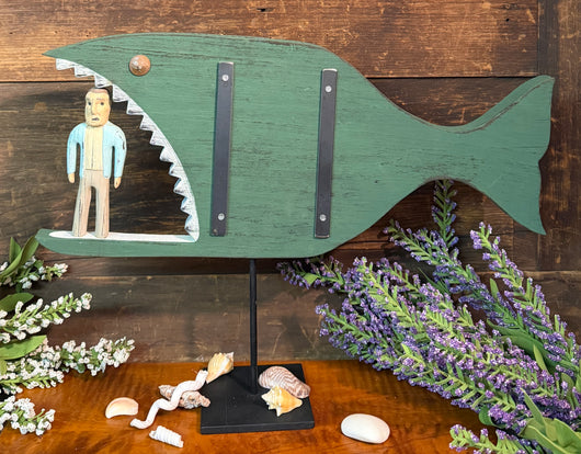 TPD-05 Hand-Carved & Painted Jonah & the Whale