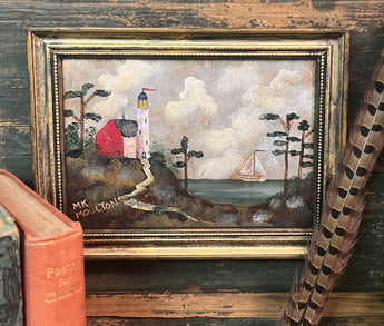 MKM-204 'Primitive Lighthouse' ORIGINAL Painting by MK Moulton