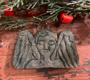 MP-WTA Darkened Wax Tombstone Angel Ornament