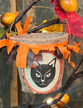 SW-08 Black Cat Peat Pot Ornament