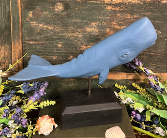 TPD-06 Hand-Carved & Painted Blue Whale