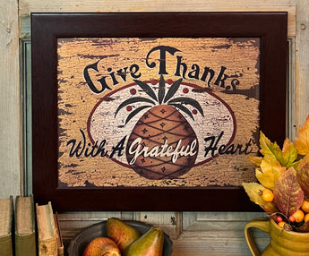 NV-1049 Give Thanks Framed Print