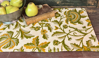 CD-SCR-A Crewel Table Short Runner - Moss