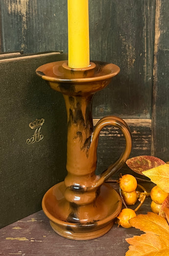 NV-1003 Redware Mottled Candlestick