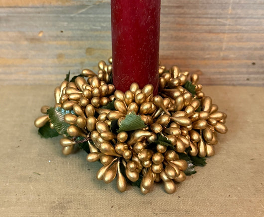 NV-GCR Gold Berry Candle Ring