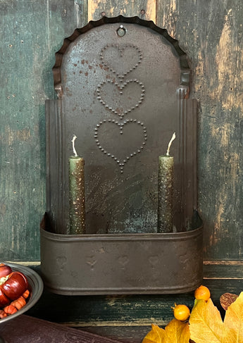 NV-1029 Double Tin Wall Candle Sconce