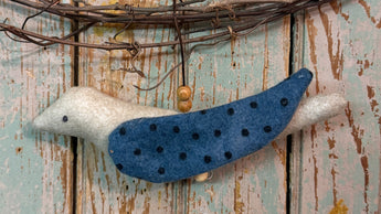 NV-1164W Felt Bird Ornament - White