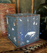 MA-BO Wood Luminary with Lights - Blue Ocean