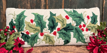 PH-87 Holly Wool Hooked Pillow