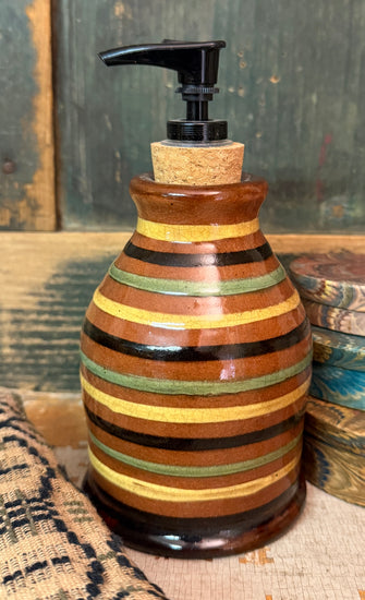 KS-89B Redware Soap Dispenser - Simple Slip