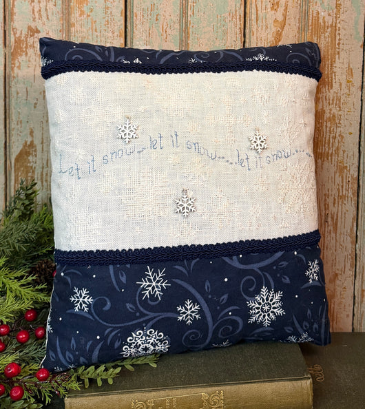 JZ-16 Hand-stitched Snowflake Pillow