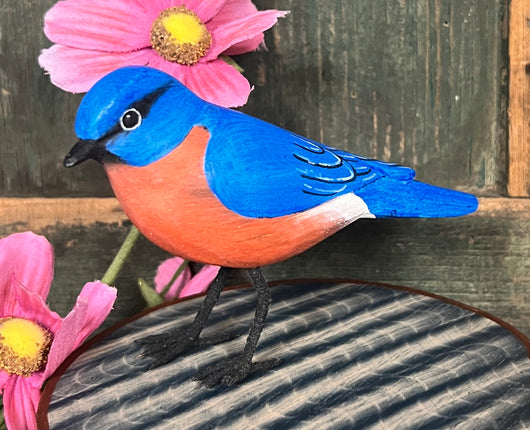 AV-21 Hand-Carved & Painted Bluebird