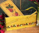 HH-90 Hand-painted "Strawberries" Tole Painted Tin Lunchbox
