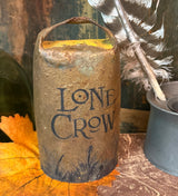 TPA-23 Hand-painted 'Crow & Moon’ on Antique Iron Cowbell