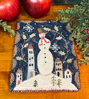 PB-PN100 Punch Needle Snowman Village Mat