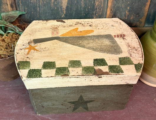 HF-01 Hand-stenciled Paper Mache Angel Box