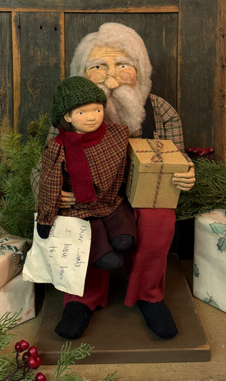 OTC-S19 Santa in Chair with Young Boy
