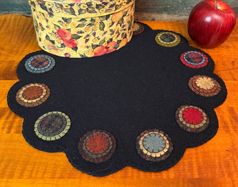 NG-230A Wool Round Penny Mat