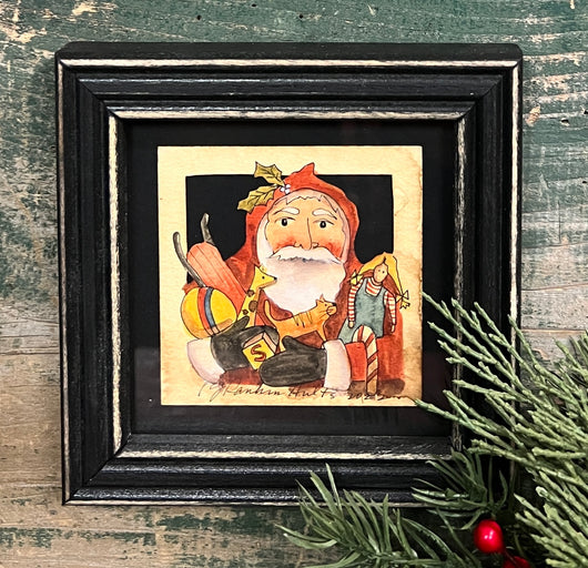 PJH-261 Santa with Toys Framed Paper Cutting