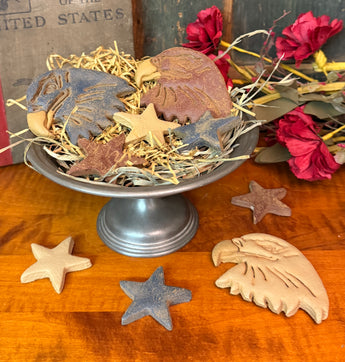 PEN-107 Hand-made Salt Dough Bowl Filler - 3 Eagles & Stars