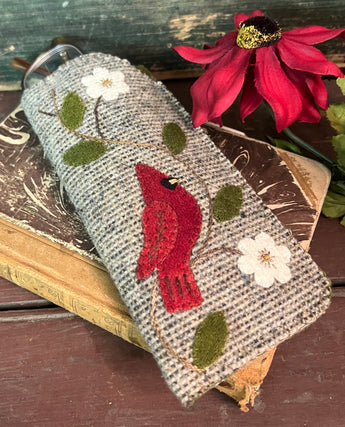 PB-184 Wool Cardinal Eyeglass Case