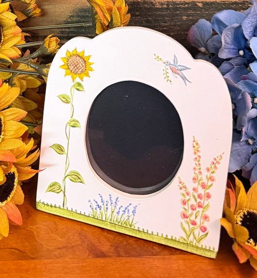 ER-2615 Hand-painted Bluebird & Sunflowers Frame