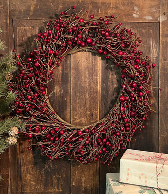KM-15L Large Christmas Berry Bead Wreath