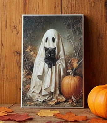 JM-07 Small Ghost & Kitten Stand-up Block