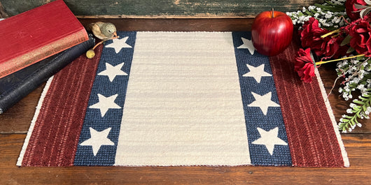 PB-181 Wool Patriotic Appliqued Mat