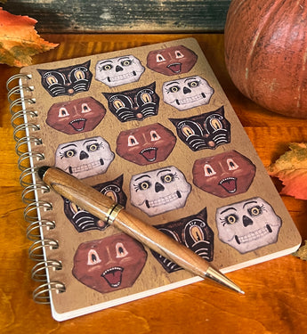PBK-120209 Halloween Faces Spiral Notebook