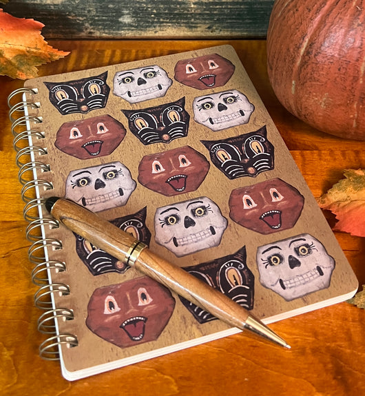 PBK-120209 Halloween Faces Spiral Notebook