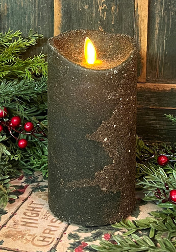 HSZ-LFC-G Large Realistic Flame Candle - Green Pine Scented