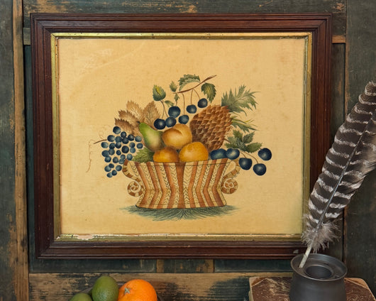 VN-16 Vintage Fruit Basket Framed Theorem - From our personal collection