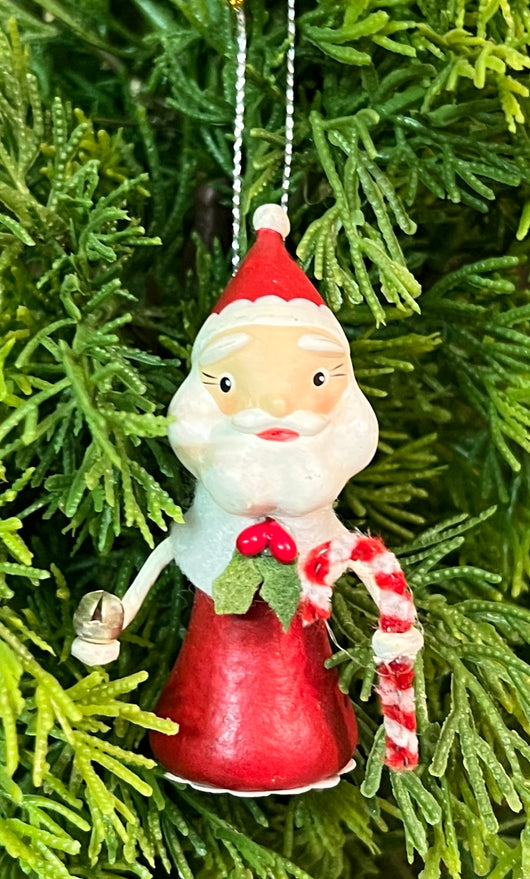BLD-15 Santa with Bell & Candy Cane Ornament