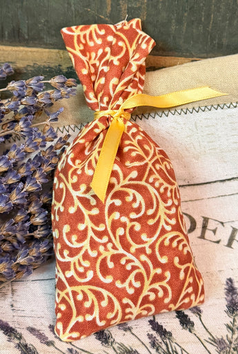 PB-673A Lavender filled Fabric Sachet - Rust