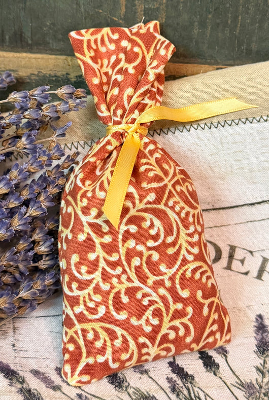 PB-673A Lavender filled Fabric Sachet - Rust