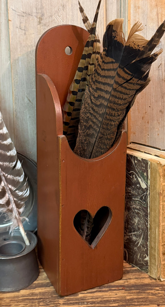 NV-PB Red Pipe Box with Heart Cutout
