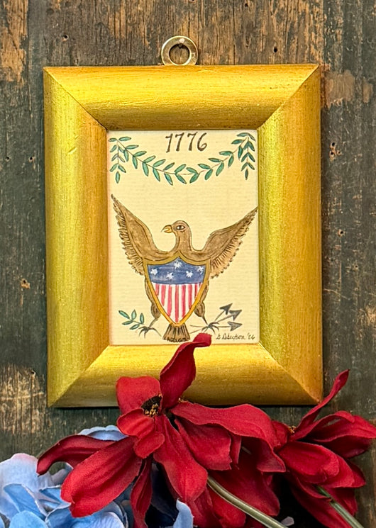 ER-2610 Framed Original 1776 Eagle Painting